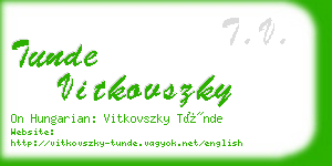 tunde vitkovszky business card